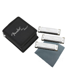 Fender Fender Blues Mondharmonica Set - 3 Stuks in C, G, A + Luxe Specter Polijstdoekje