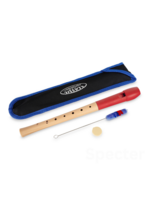 Classic Cantible Classic Cantabile Pivella Blokfluit Rood – C-Sopraan met Barok Vingerzetting + Specter Schoonmaakborstel