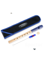 Classic Cantible Classic Cantabile Pivella Blokfluit Blauw – C-Sopraan met Duitse Vingerzetting + Specter Schoonmaakborstel