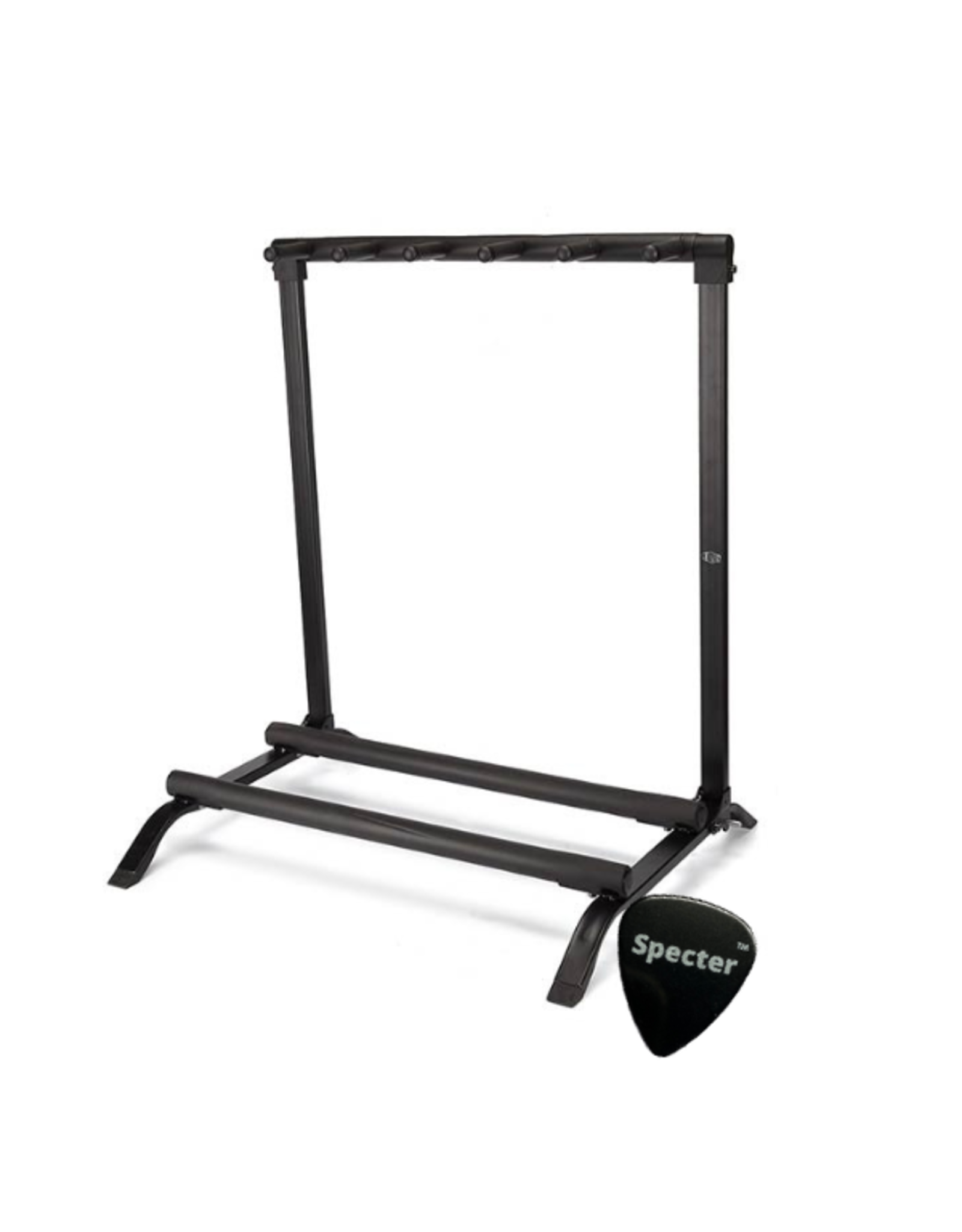 specter Specter Platinum Gitaarstandaard – Universeel Rack voor 5 Gitaren | Geschikt voor Elektrische & Akoestische Gitaren | Inclusief Specter Plectrum