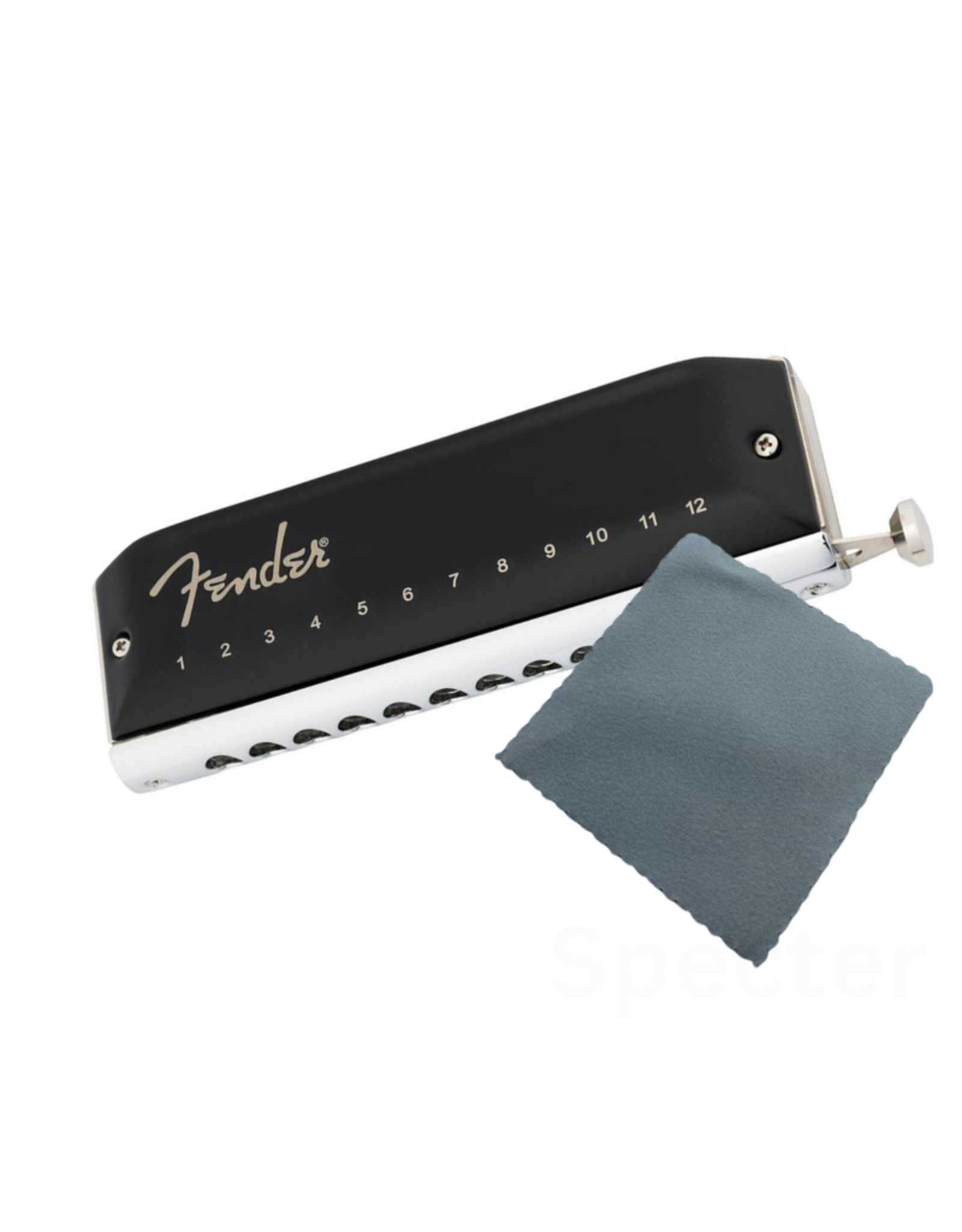 Fender Fender Groove Pro Chromatische Mondharmonica – 12 Gaten – Toonsoort C – Incl. Specter Poetsdoekje – Valveless Design – Professionele Kwaliteit