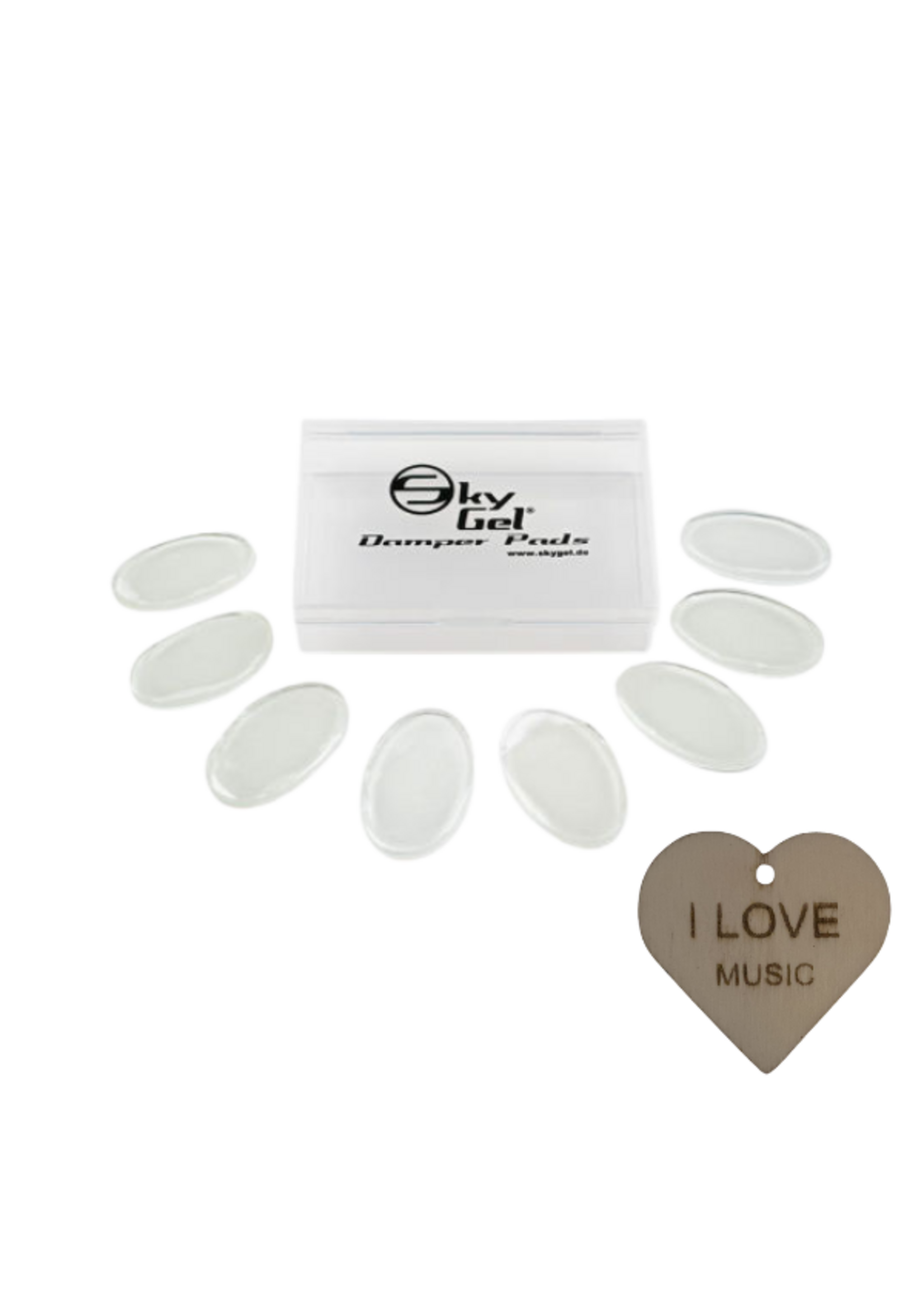 Skygel SkyGel Damper Pads – Set van 8 Gel Pads voor Drum & Percussie – Ergonomisch & Herbruikbaar – Inclusief Specter Sleutelhanger