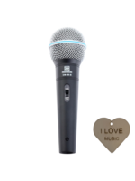 Pronomic Pronomic DM-58-B Dynamische Vocaalmicrofoon met Schakelaar + Specter Sleutelhanger