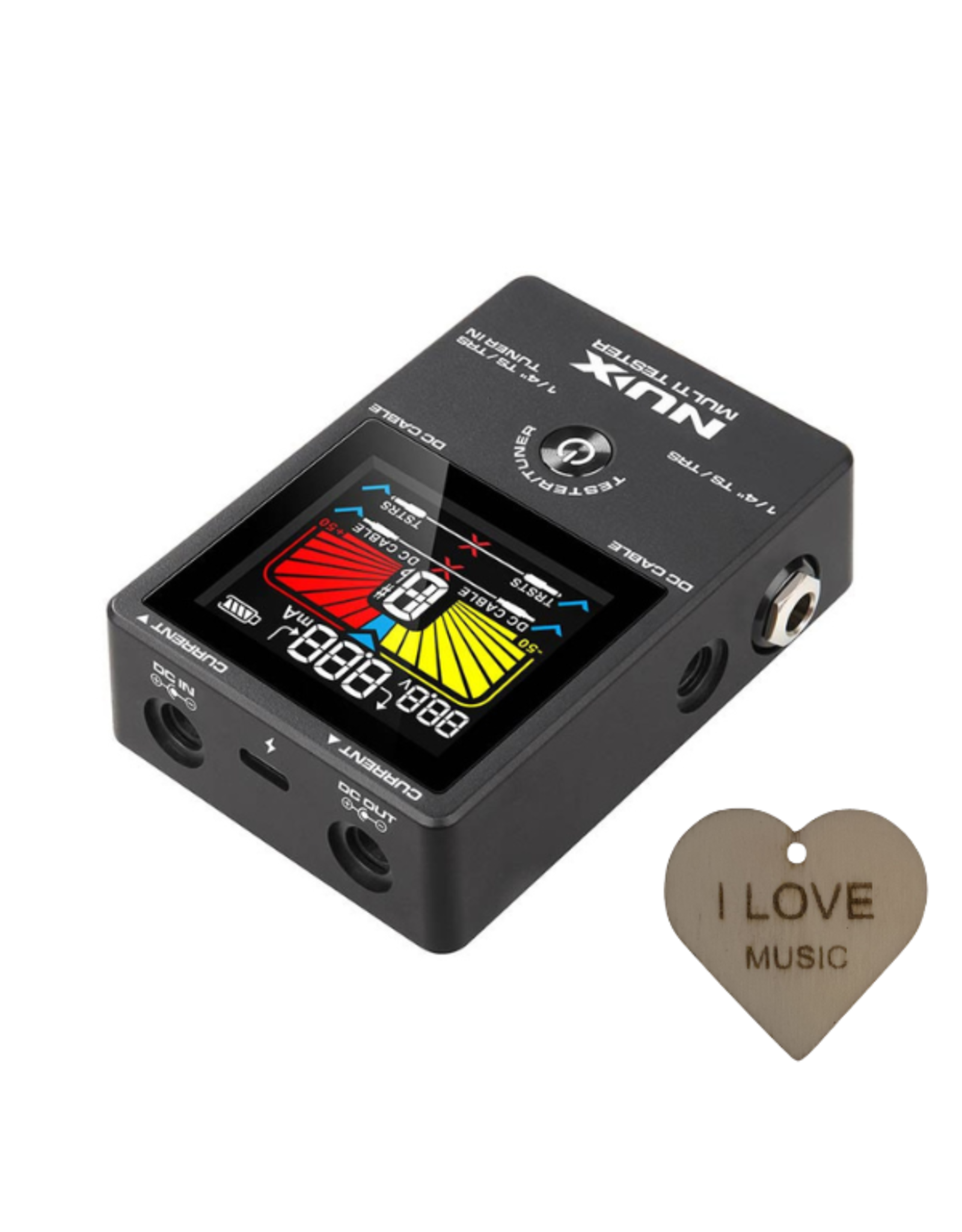 NUX NUX NMT-1 4-in-1 Multi Tester voor Audio en DC Kabels – Inclusief Sleutelhanger