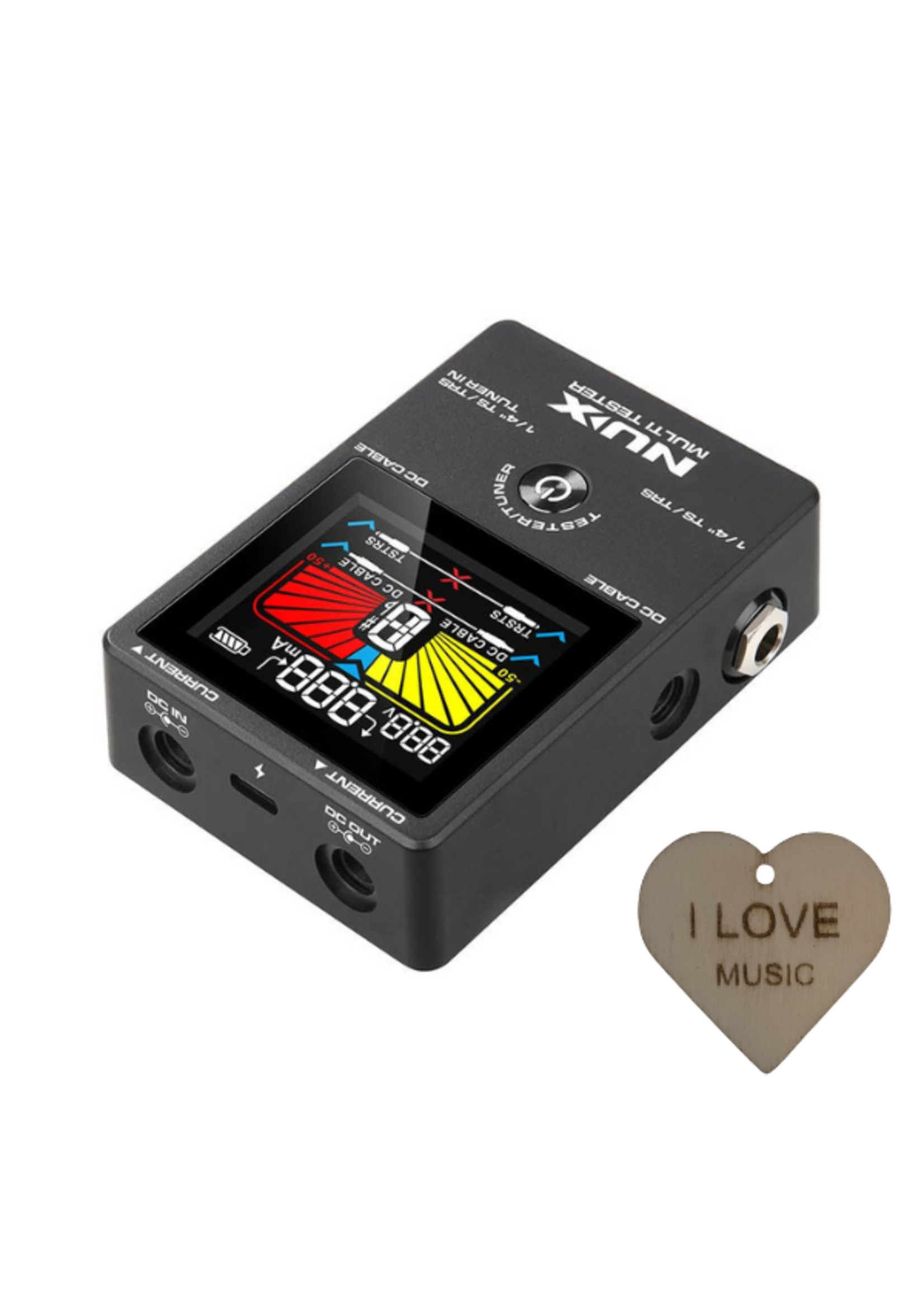 NUX NUX NMT-1 4-in-1 Multi Tester voor Audio en DC Kabels – Inclusief Sleutelhanger