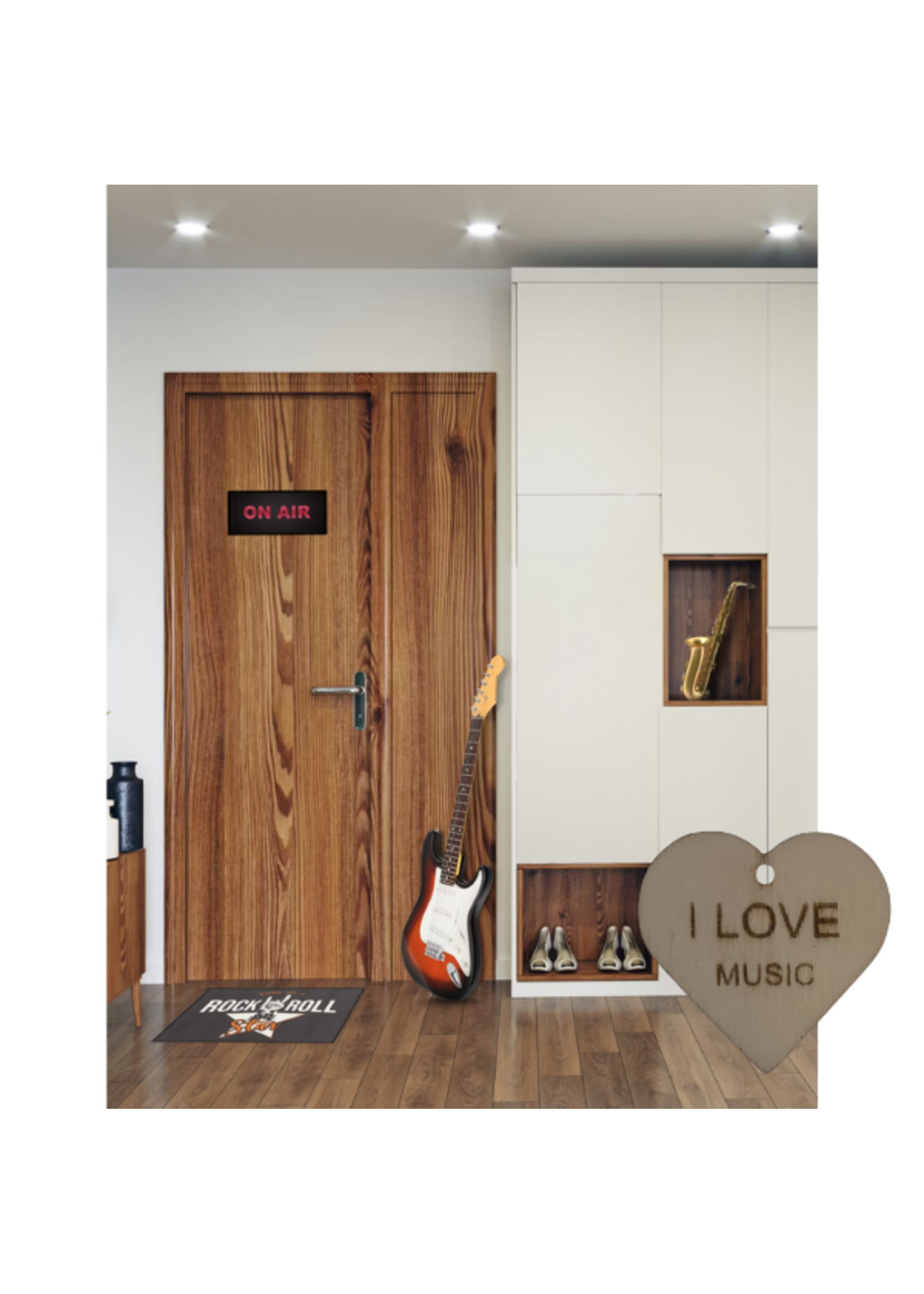 Specter Joycraft DMR-4060 Deurmat Rockstar – 60x40 cm – Inclusief Specter Sleutelhanger