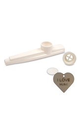 Cascha Cascha kazoo wit – lichtgewicht muziekinstrument + Specter sleutelhanger