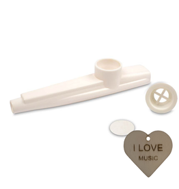 Cascha Cascha kazoo wit – lichtgewicht muziekinstrument + Specter sleutelhanger