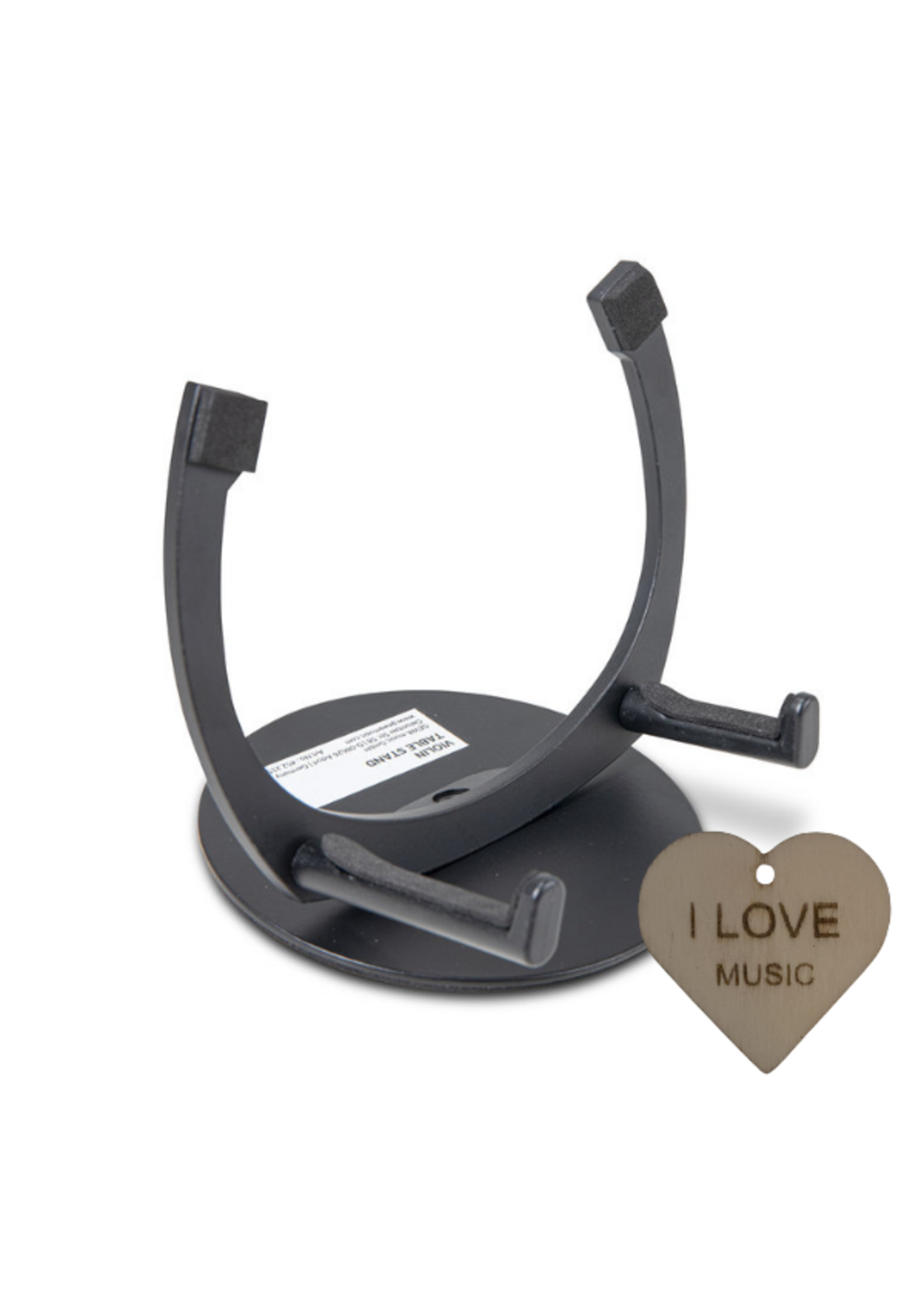 gewa Gewa viool tafelstandaard zwart – met vilten steunen + Specter sleutelhanger