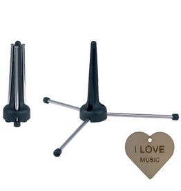 gewa Gewa klarinet standaard – opvouwbare driepoot met kunststof kegel + Specter sleutelhanger