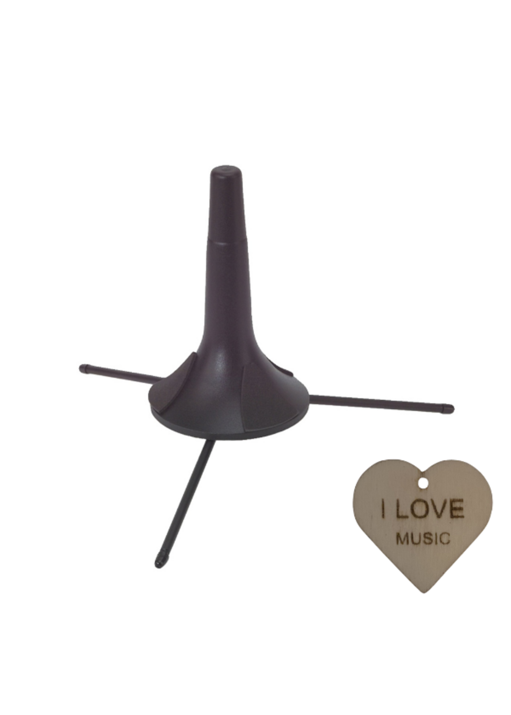 gewa Gewa trompet standaard – opvouwbaar model met inschroefbare poten + Specter sleutelhanger