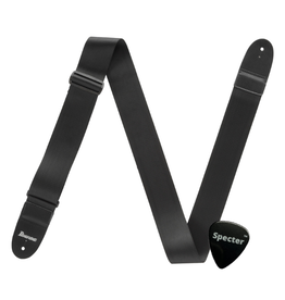 Ibanez Ibanez gitaarband – verstelbare polypropyleen strap met lederen uiteinden + Specter plectrum