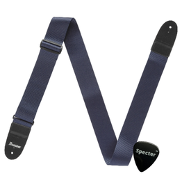 Ibanez Ibanez gitaarband – verstelbare polypropyleen strap met lederen uiteinden + Specter plectrum