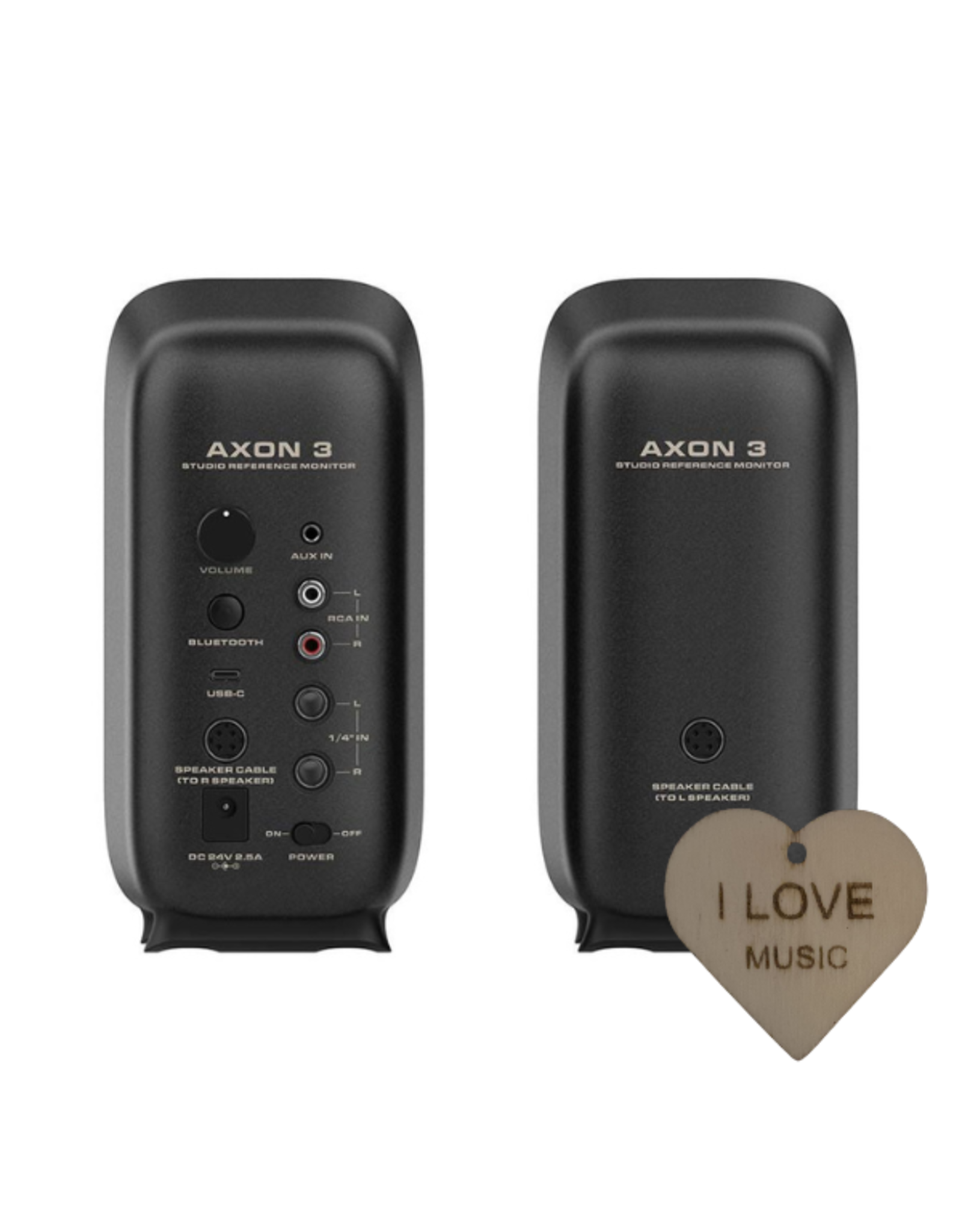 NUX NUX AXON 3 studio monitoren – compacte referentie speakers met Specter sleutelhanger