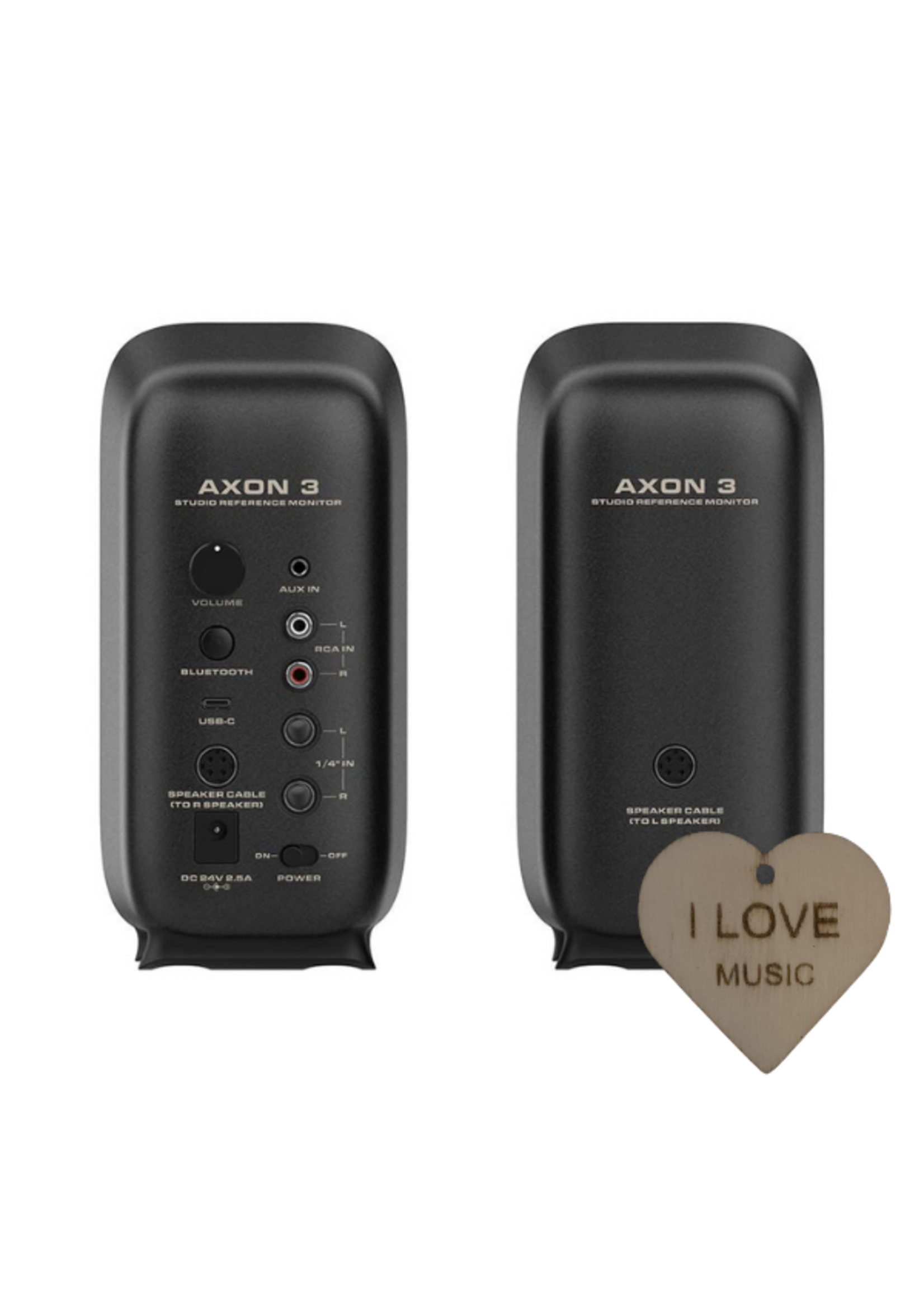 NUX NUX AXON 3 studio monitoren – compacte referentie speakers met Specter sleutelhanger