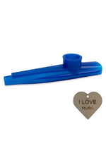 Cascha Cascha kazoo blauw – lichtgewicht muziekinstrument + Specter sleutelhanger