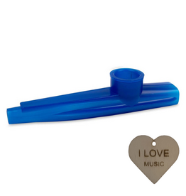 Cascha Cascha kazoo blauw – lichtgewicht muziekinstrument + Specter sleutelhanger