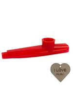 Cascha Cascha kazoo rood – lichtgewicht muziekinstrument + Specter sleutelhanger