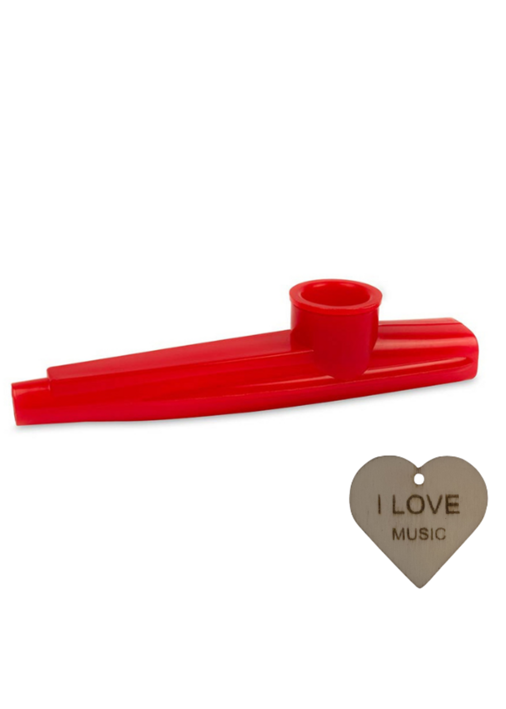 Cascha Cascha kazoo rood – lichtgewicht muziekinstrument + Specter sleutelhanger