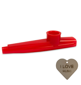 Cascha Cascha kazoo rood – lichtgewicht muziekinstrument + Specter sleutelhanger