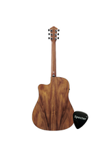 Ibanez Ibanez V40WSCE-OPB elektrisch-akoestische dreadnought gitaar wit Siris met Specter sleutelhanger