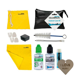 Specter Champion 9-delige klarinet onderhoudsset met etui en Specter sleutelhanger