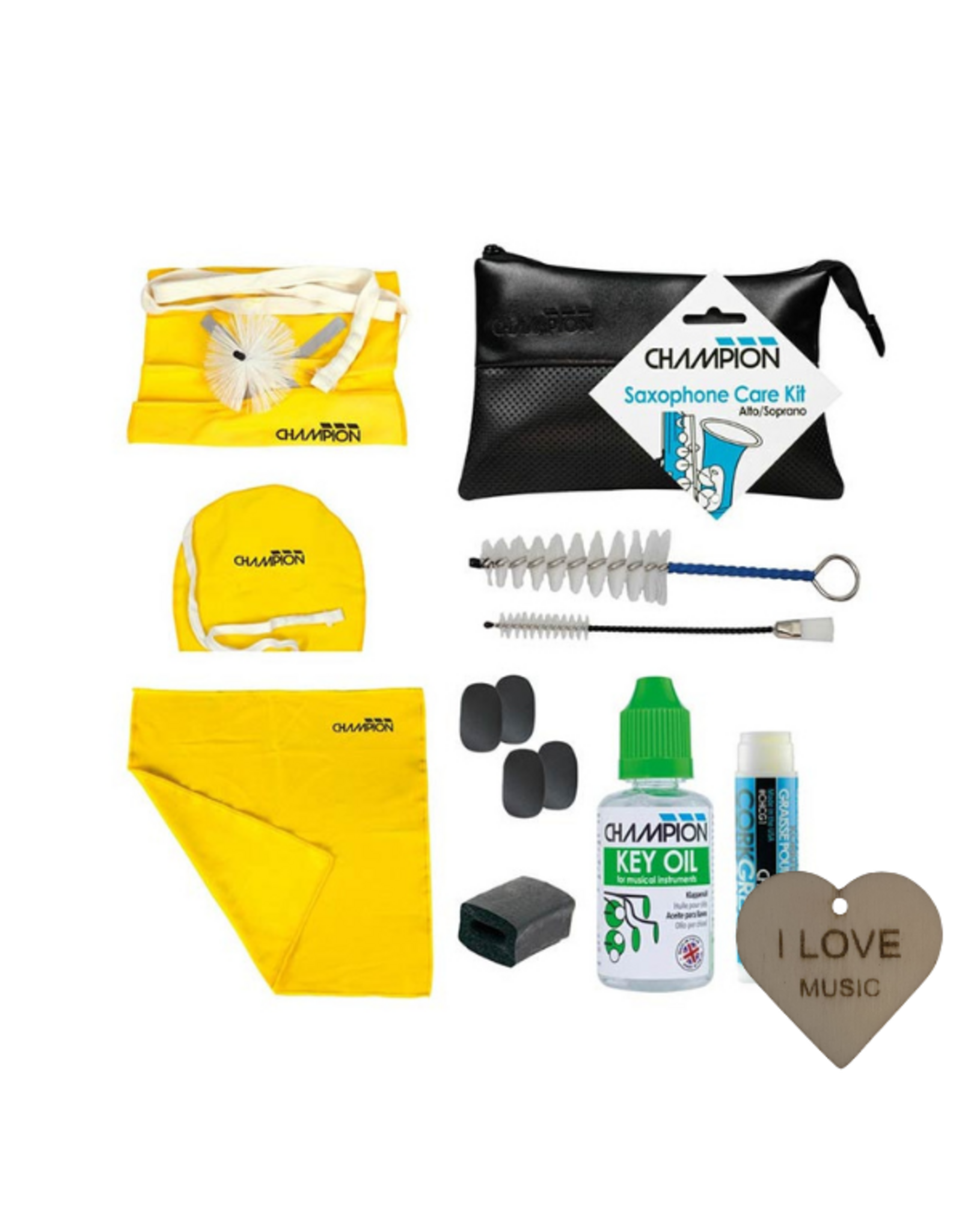 Specter Champion 9-delige tenor saxfoon onderhoudsset met Specter sleutelhanger