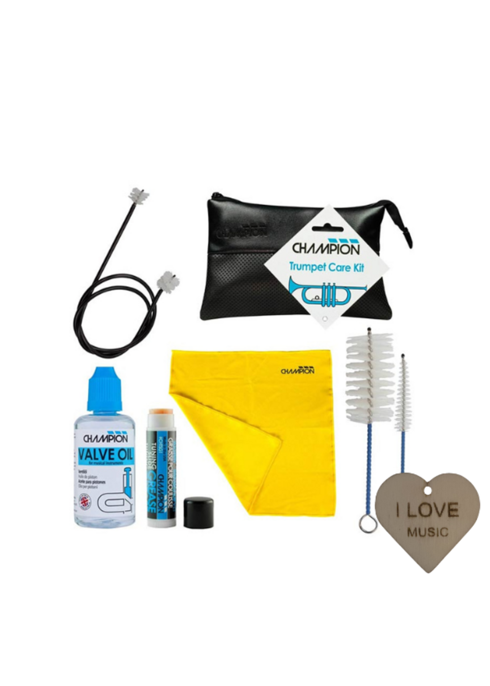 specter Champion 6-delige trompet onderhoudsset met Specter sleutelhanger