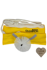 specter Altsaxofoon Pull-Through microvezeldoek geel met Specter sleutelhanger