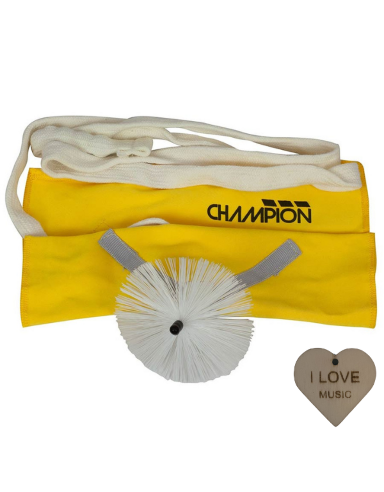 specter Altsaxofoon Pull-Through microvezeldoek geel met Specter sleutelhanger