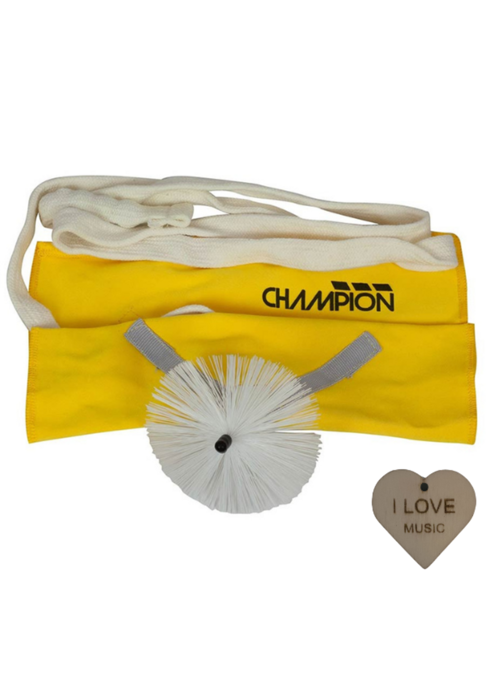 specter Altsaxofoon Pull-Through microvezeldoek geel met Specter sleutelhanger