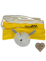 specter Tenorsaxofoon Pull-Through microvezeldoek geel met Specter sleutelhanger