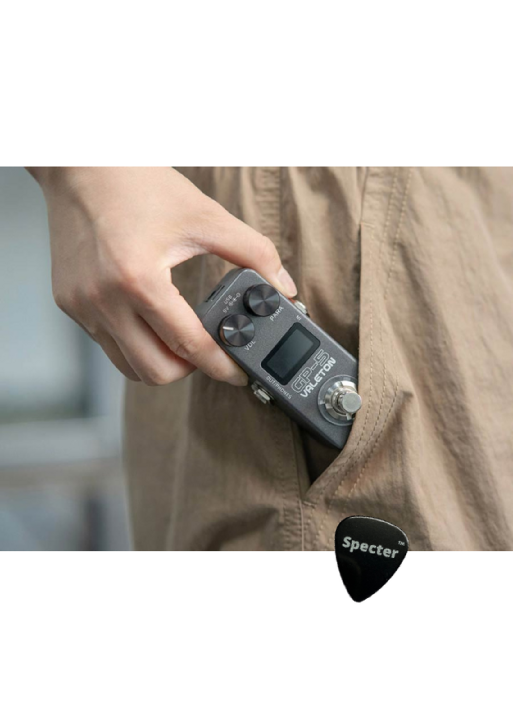 Valeton Valeton GP-5 compact multi-effectpedaal met SnapTone, IR loader en Specter plectrum