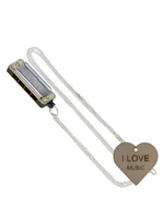 gewa GEWA miniatuur mondharmonica C-majeur 8-stemmig met ketting en Specter sleutelhanger