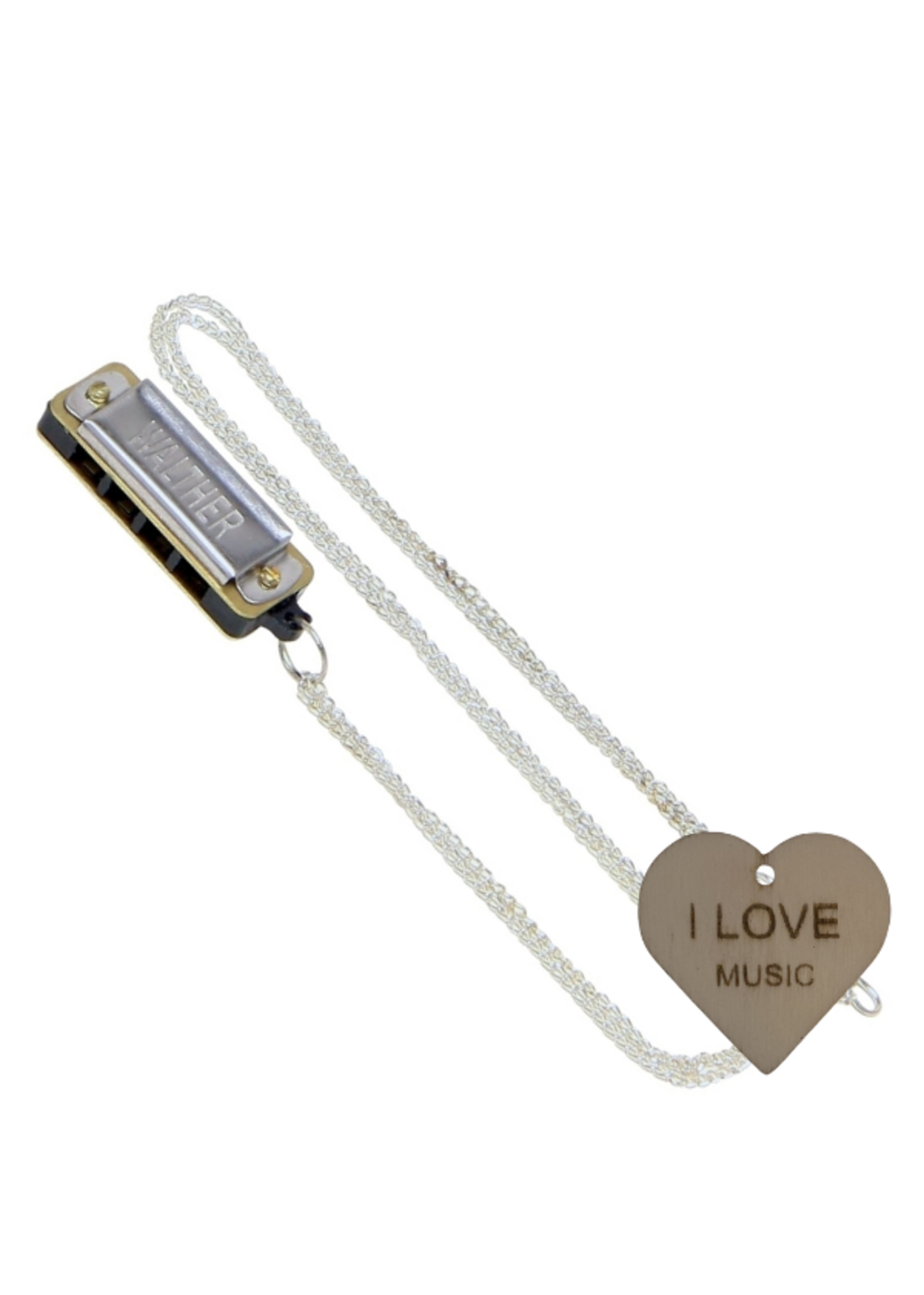 gewa GEWA miniatuur mondharmonica C-majeur 8-stemmig met ketting en Specter sleutelhanger