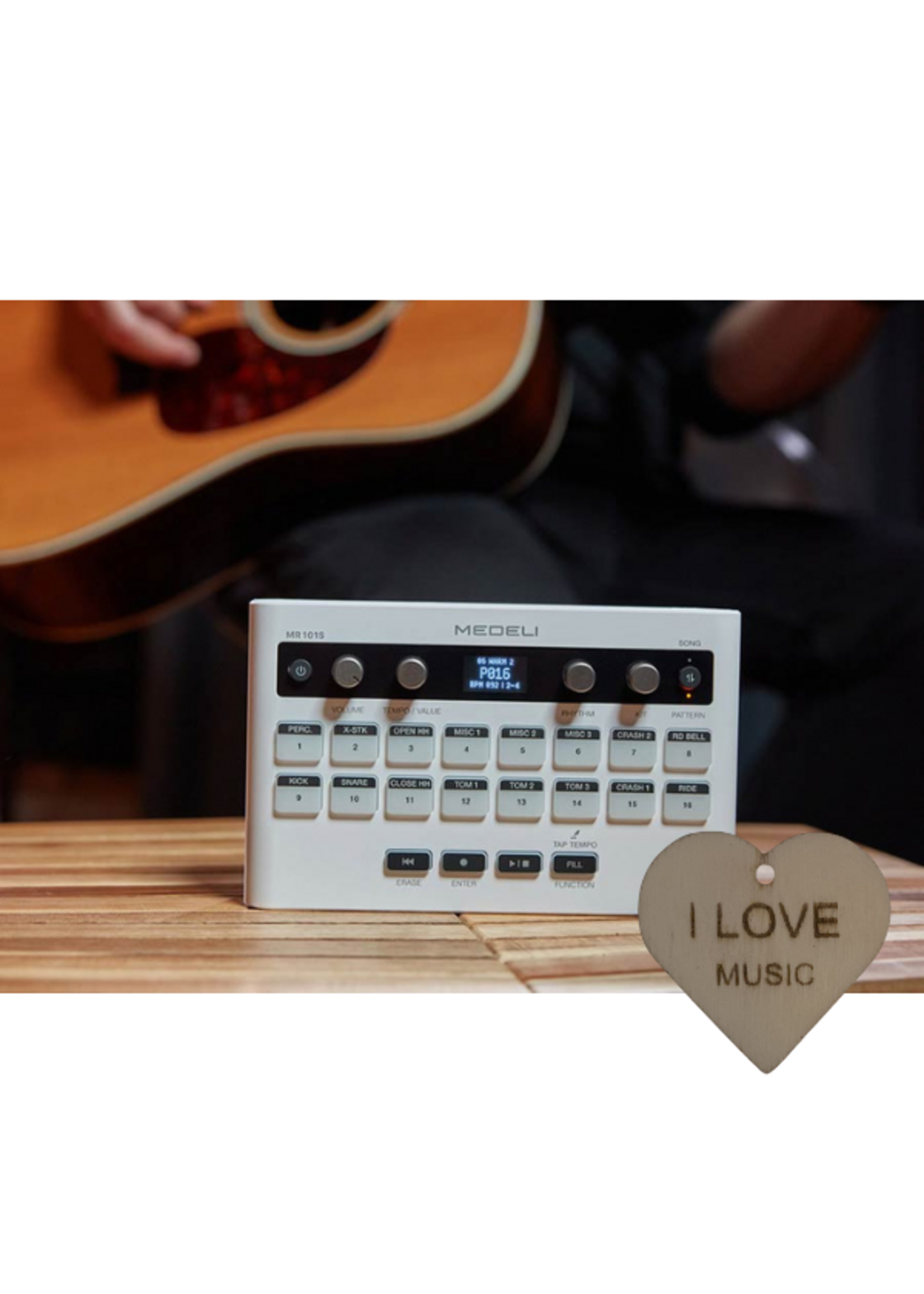 Medeli Medeli Rhythm Drum Machine - MR101 - Met Specter Sleutelhanger