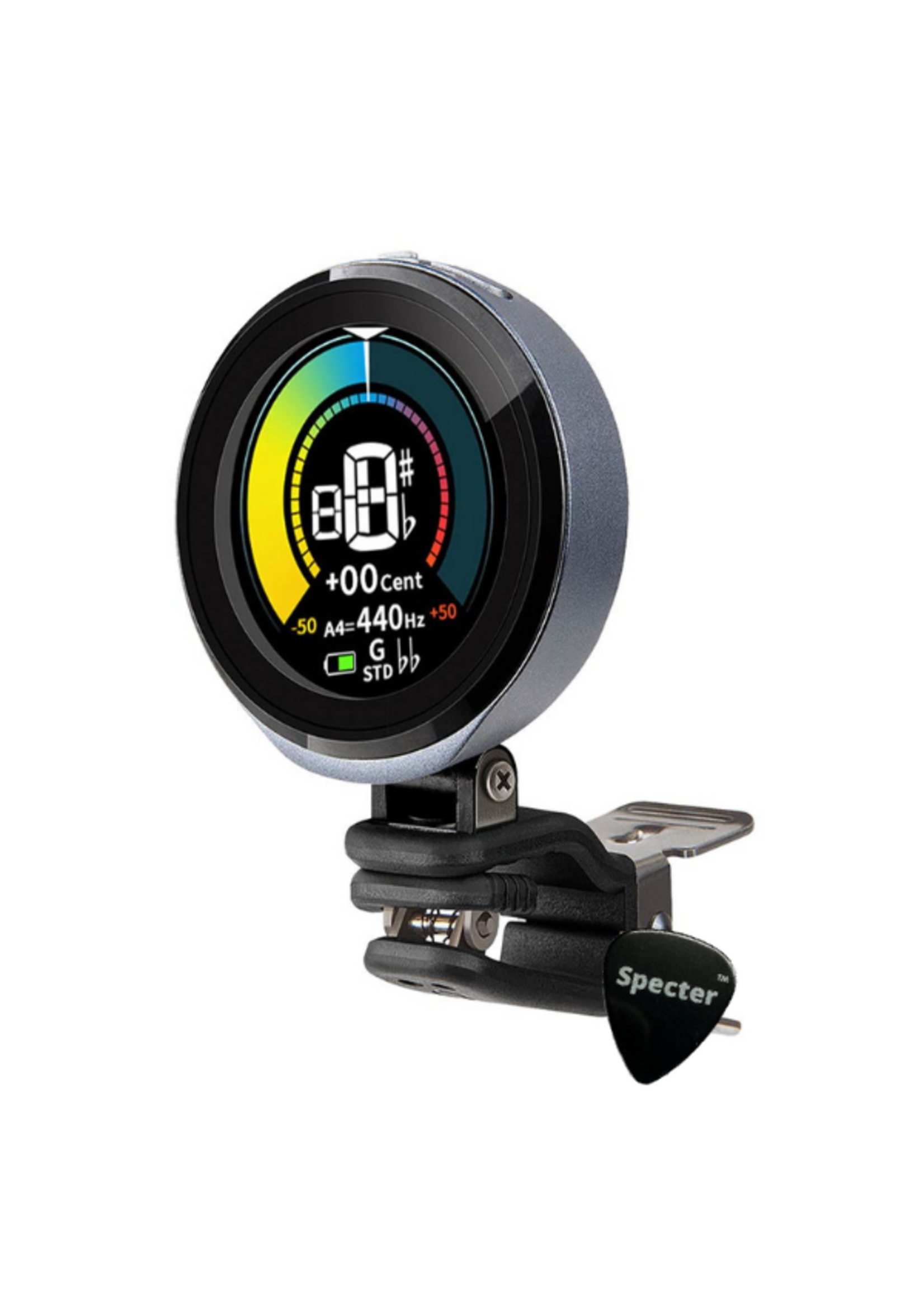 Cherub Cherub WST-915Li clip tuner oplaadbaar met display + Specter plectrum