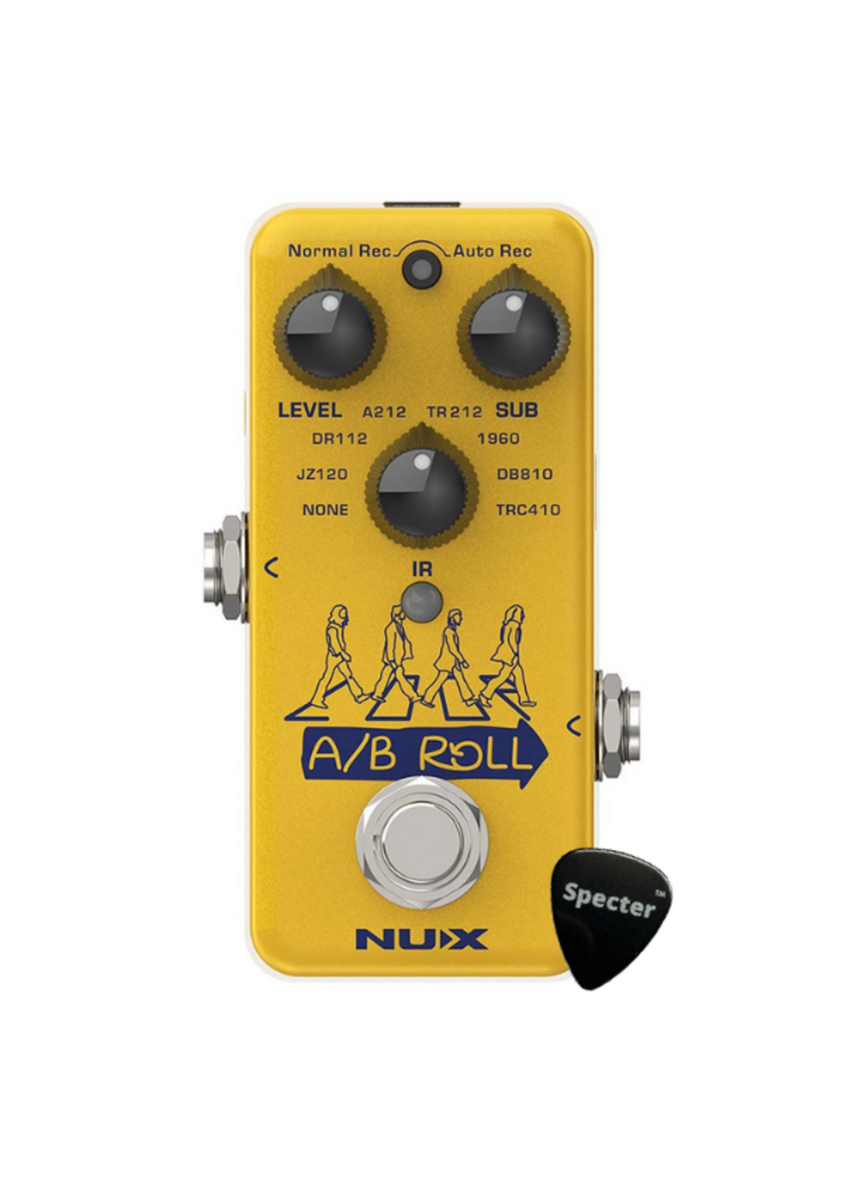 NUX NUX A/B Roll Octave & Loop Pedal – Looper met IR Loader – Gitaar Effectpedaal – Inclusief Specter Plectrum