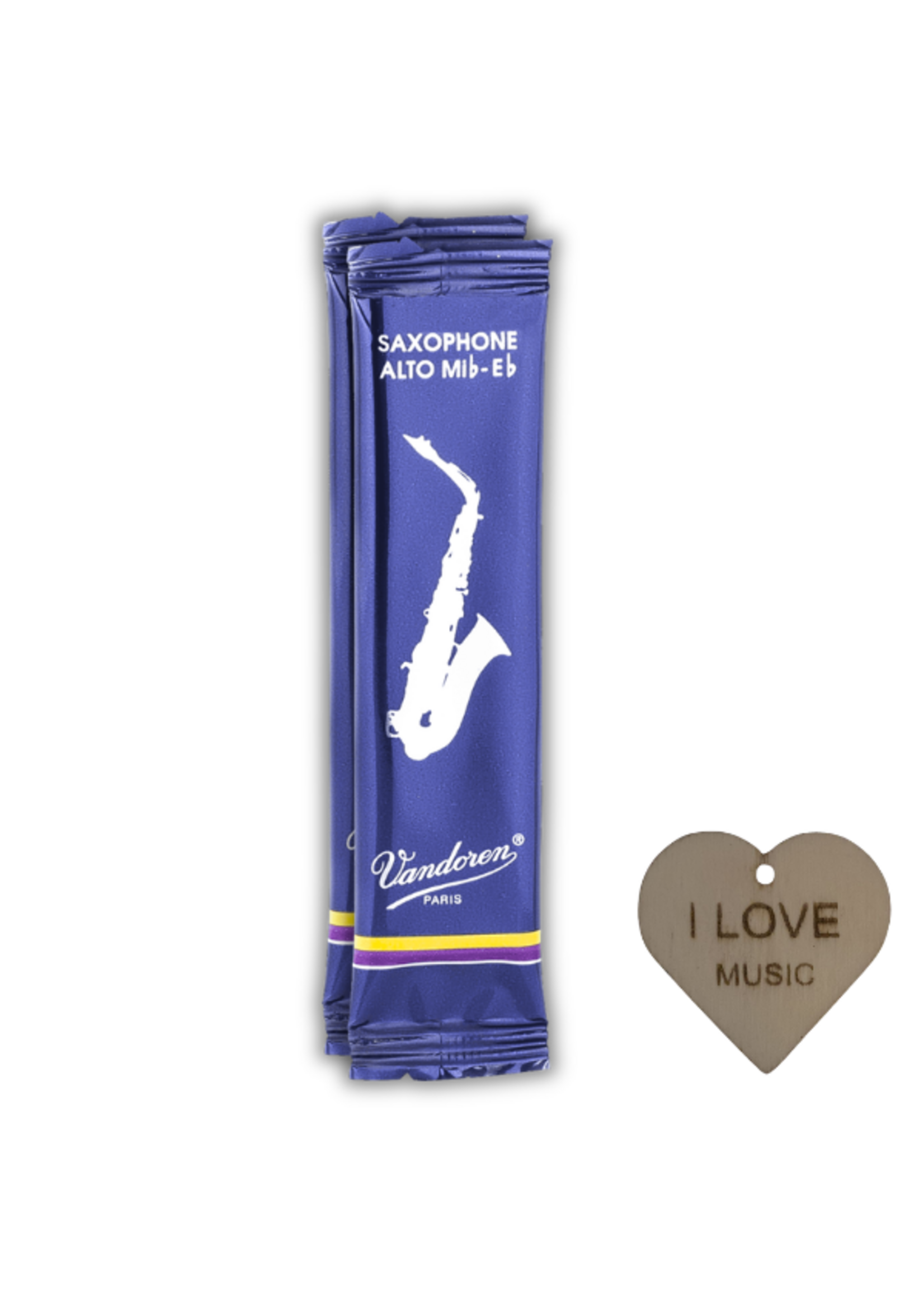 Vandoren Vandoren Traditional Alt Sax Rieten 2.5 – 2 Stuks – Saxofoon Riet – Inclusief Specter Sleutelhanger