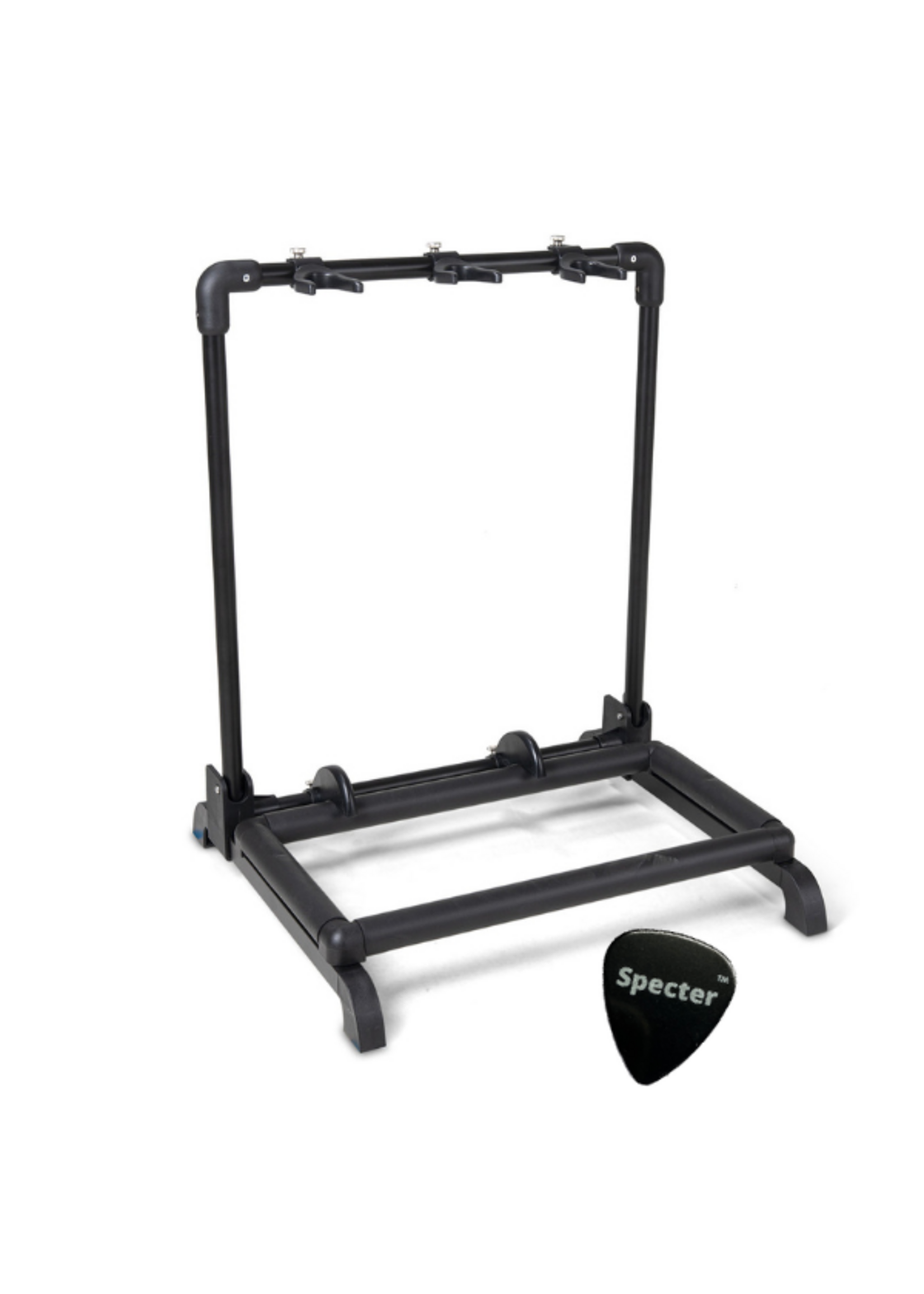 gewa GEWA Multi Gitaar Standaard GS-103B – Voor 3 Instrumenten – Opvouwbaar – Zwart – Incl. Specter Plectrum