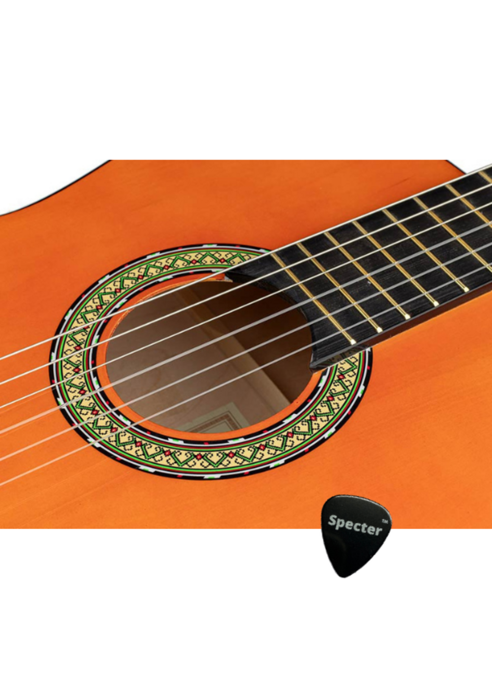 specter Antonio Martinez Klassieke Gitaar 4/4 Full Size Naturel met Specter Plectrum