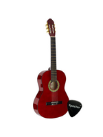 specter Antonio Martinez Klassieke Gitaar 3/4 Size Dark Red met Specter Plectrum 