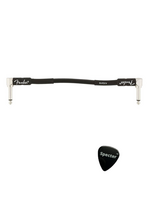 Fender Fender Professional Series Patchkabel – 15 cm – Haakse Plug – Zwart – incl. Specter plectrum