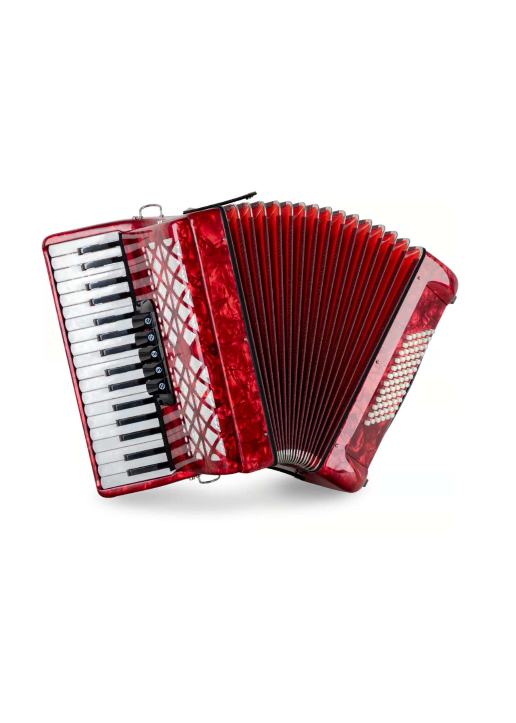 Classic Cantible Classic Cantabile Secondo V Accordeon – 72 Bas – 34 Toetsen – Rood Parelmoer – incl. Tas & Draagriemen