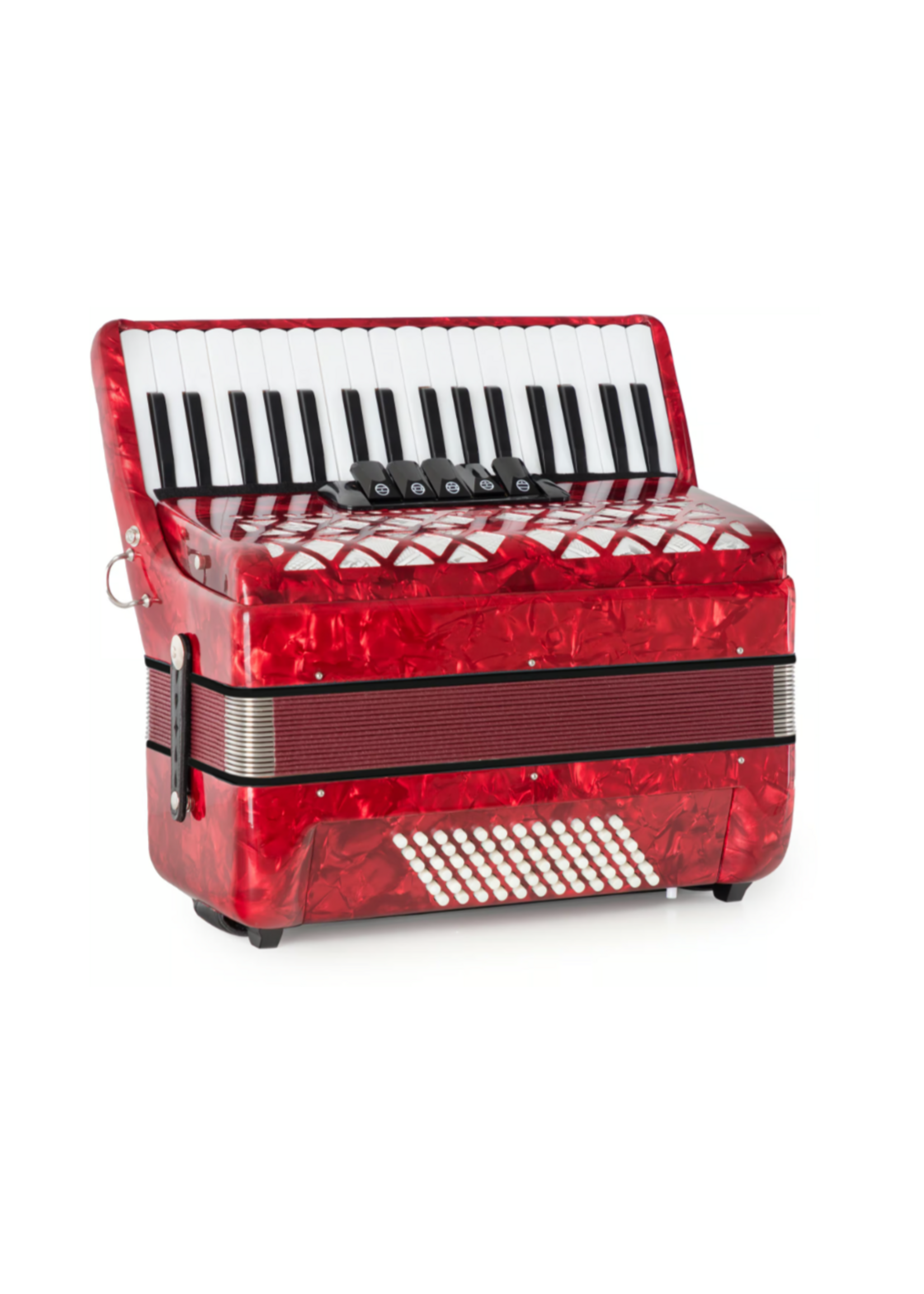 Classic Cantible Classic Cantabile Secondo V Accordeon – 72 Bas – 34 Toetsen – Rood Parelmoer – incl. Tas & Draagriemen