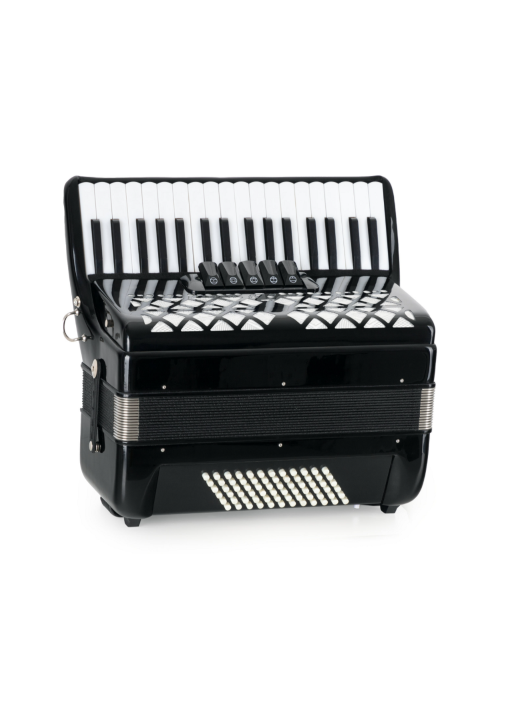 Classic Cantible Classic Cantabile Secondo V Accordeon – 72 Bas – 34 Toetsen – Zwart Parelmoer – incl. Tas & Draagriemen