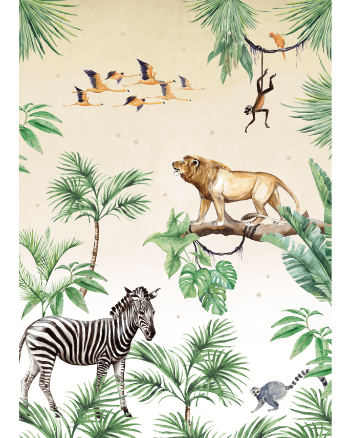 King of the Jungle Wallpaper Mural Creative Lab Amsterdam