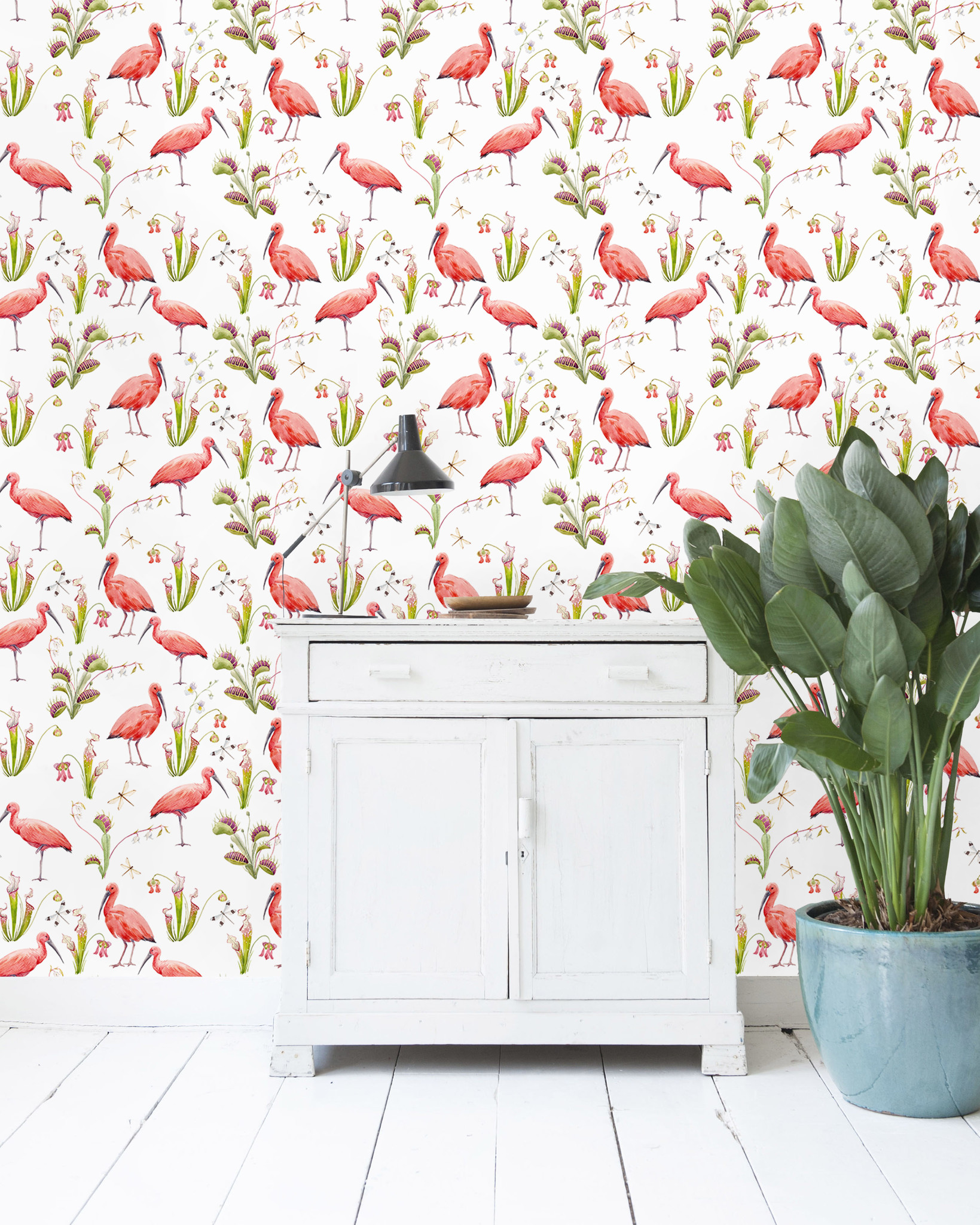 Pink Bird Wallpaper Creative Lab Amsterdam
