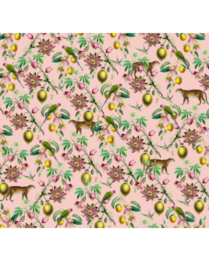Botanical Garden Pink Bathroom Wallpaper - Creative Lab Amsterdam