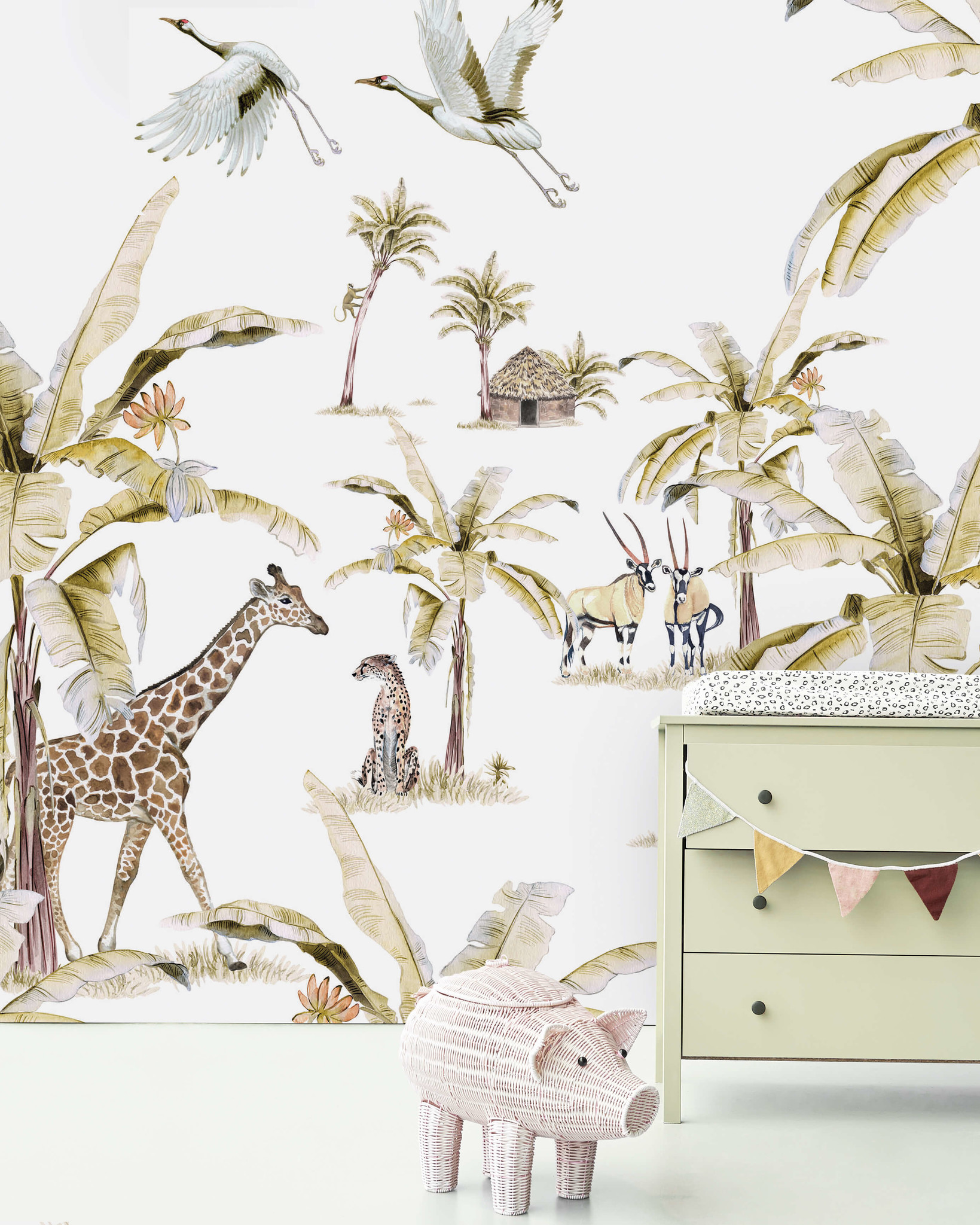 African Safari Sunset Wallpaper - Creative Lab Amsterdam